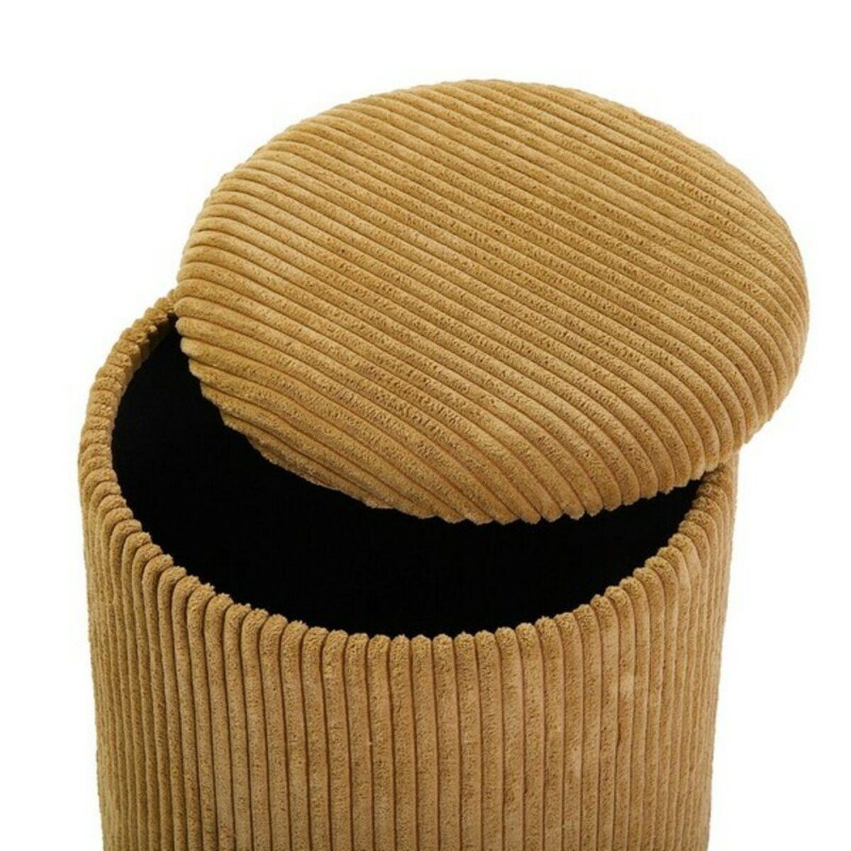 Puff Poliéster Madera MDF (2 Piezas) (35 x 44 x 35 cm)