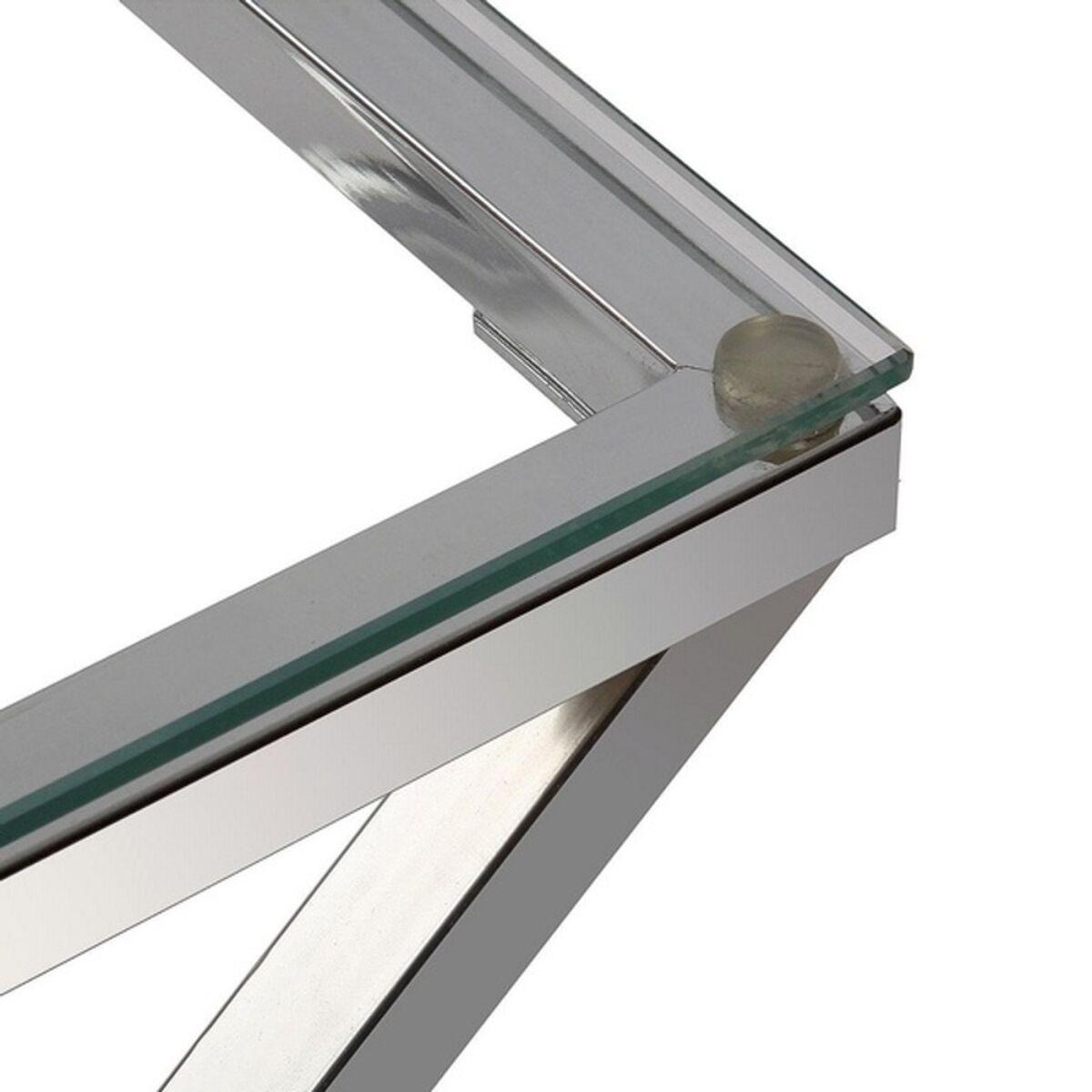 Mesa auxiliar Versa Trento         51 x 51 x 51 cm Plateado
