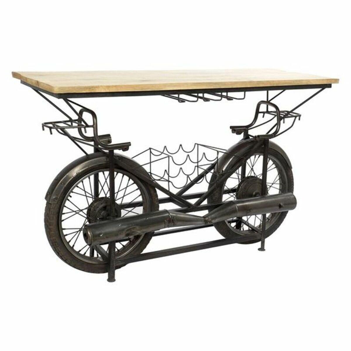 Botellero DKD Home Decor MB-161865 Metal Caucho Madera de mango Negro Natural 155 x 56,5 x 96,5 cm