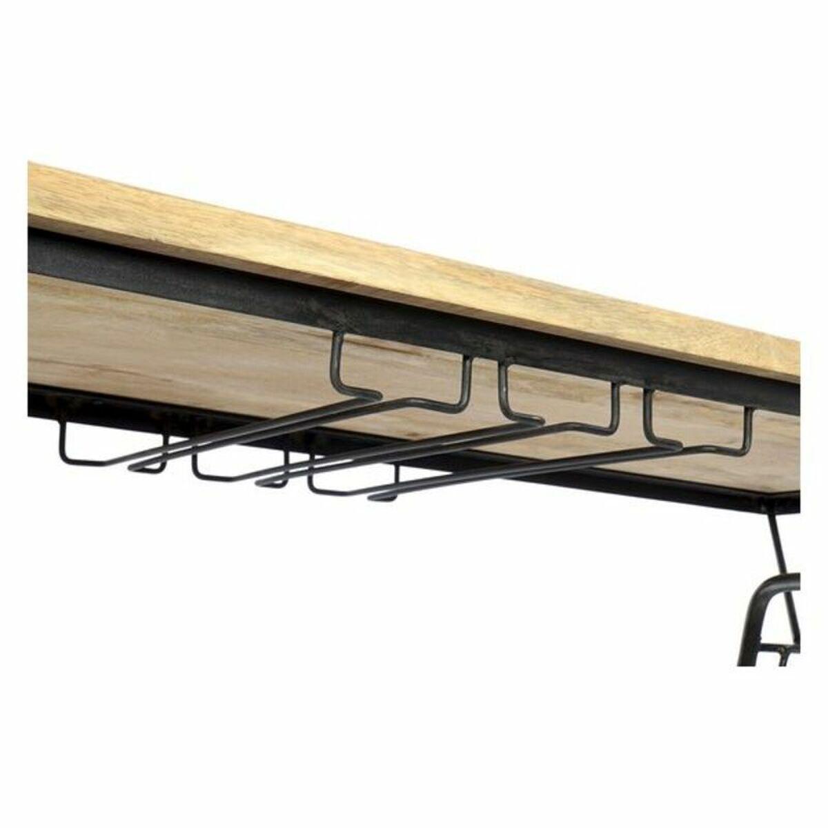 Botellero DKD Home Decor MB-161865 Metal Caucho Madera de mango Negro Natural 155 x 56,5 x 96,5 cm