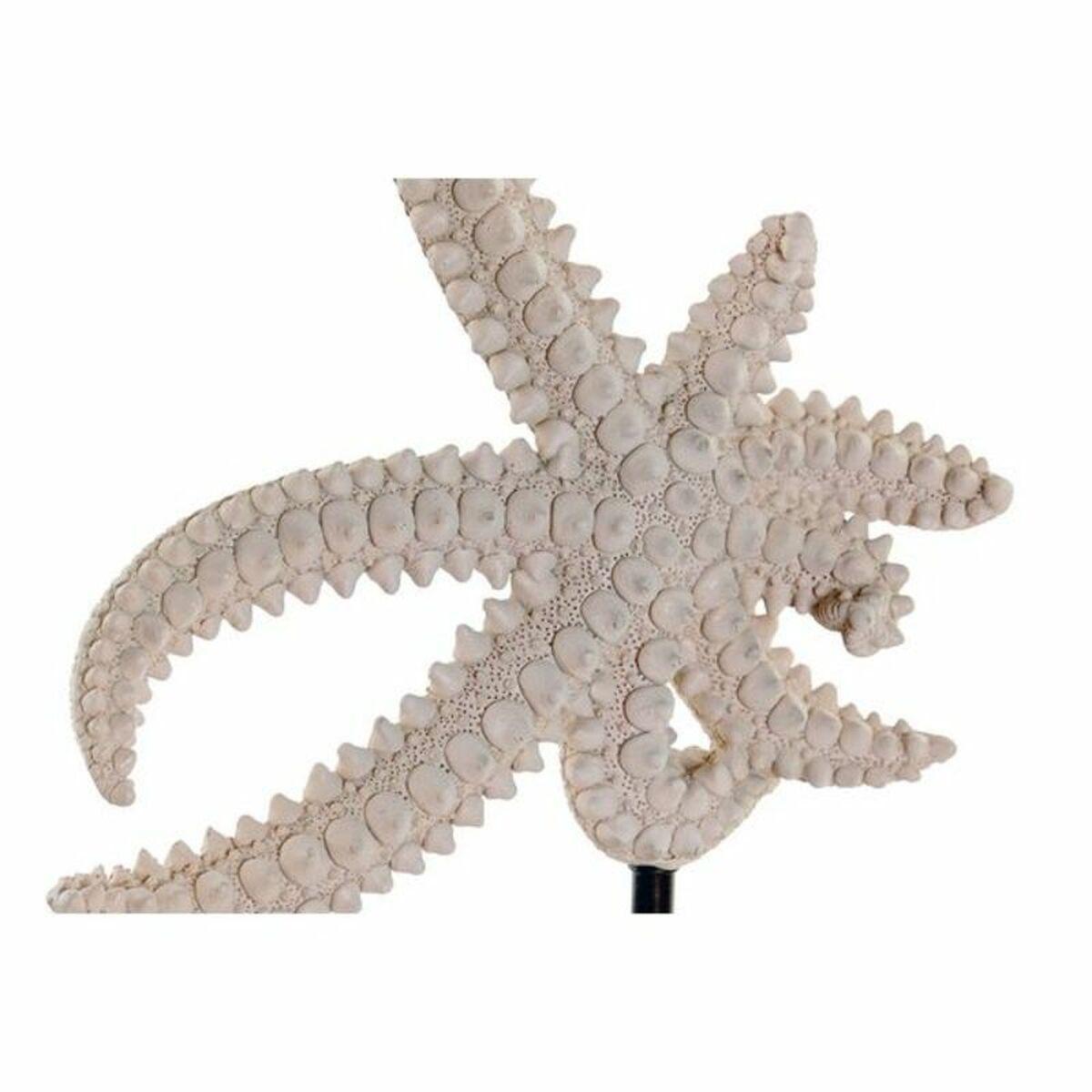 Figura Decorativa DKD Home Decor Estrella 20,20 x 8 x 31,5 cm Coral Blanco Resina Mármol Estrella de mar