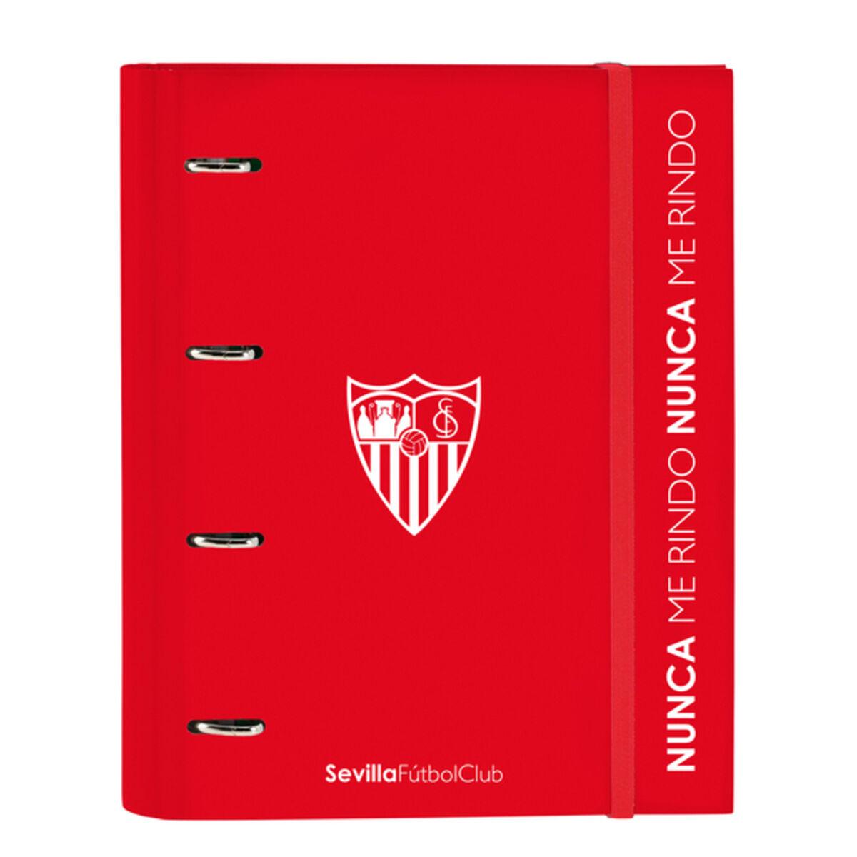 Carpeta de anillas Sevilla Fútbol Club 512056666 Rojo (27 x 32 x 3.5 cm)