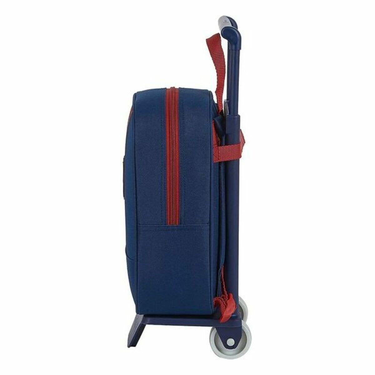 Mochila Escolar con Ruedas 805 F.C. Barcelona M280 Granate Azul marino
