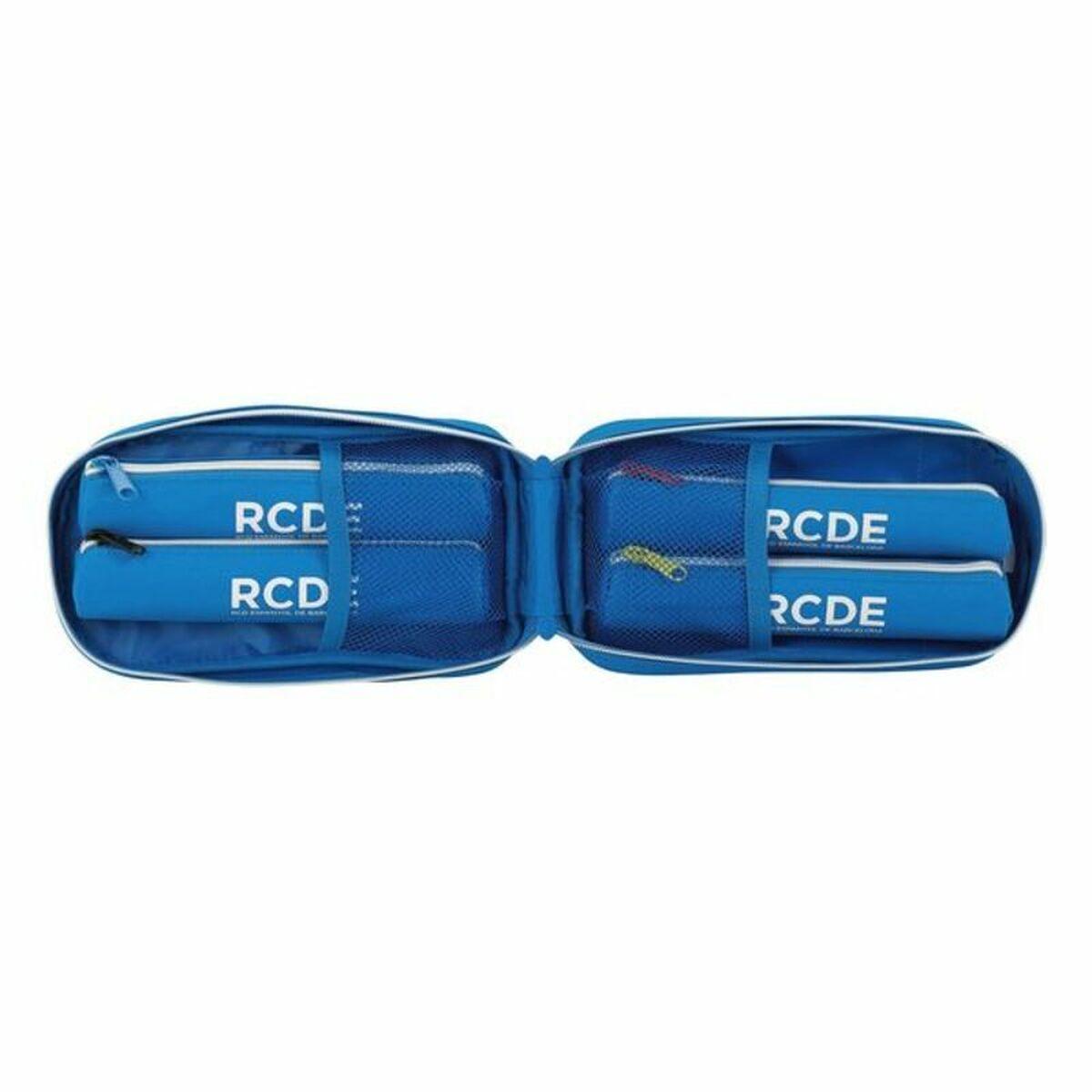 Plumier Mochila RCD Espanyol Azul Blanco 12 x 23 x 5 cm