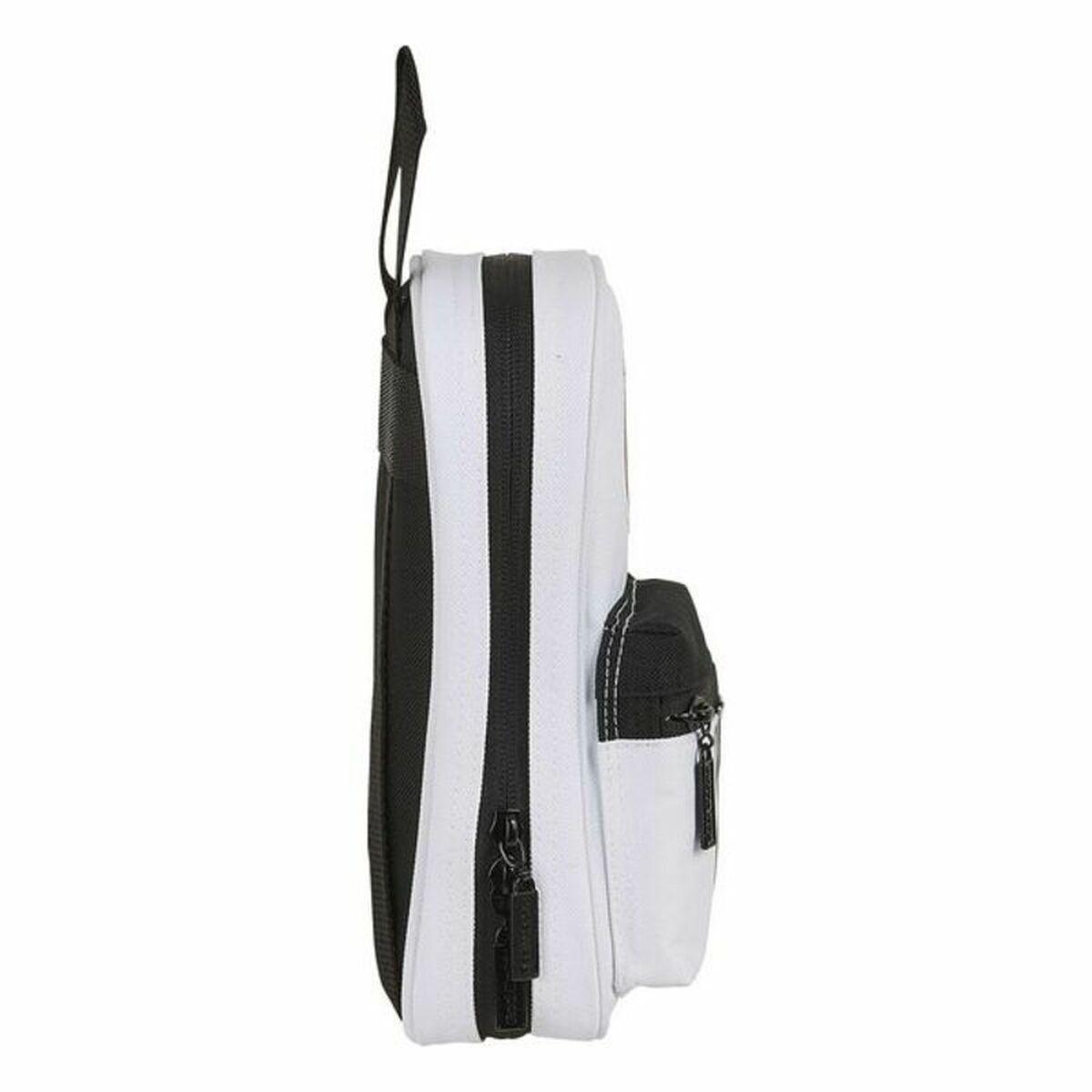 Plumier Mochila Real Madrid C.F. M747 Blanco Negro 12 x 23 x 5 cm (33 Piezas)