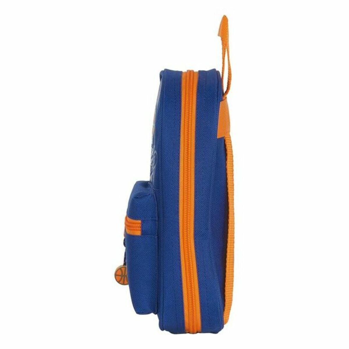 Plumier Mochila Valencia Basket M747 Azul Naranja 12 x 23 x 5 cm (33 Piezas)