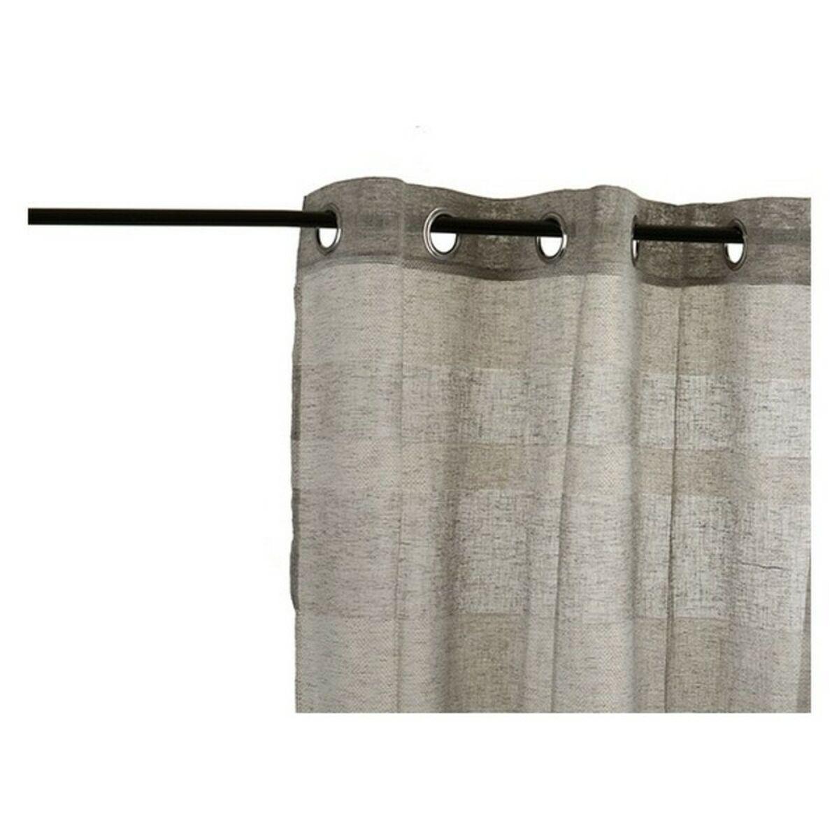 Cortina 140 x 0,1 x 260 cm Gris Blanco (140 x 260 cm)