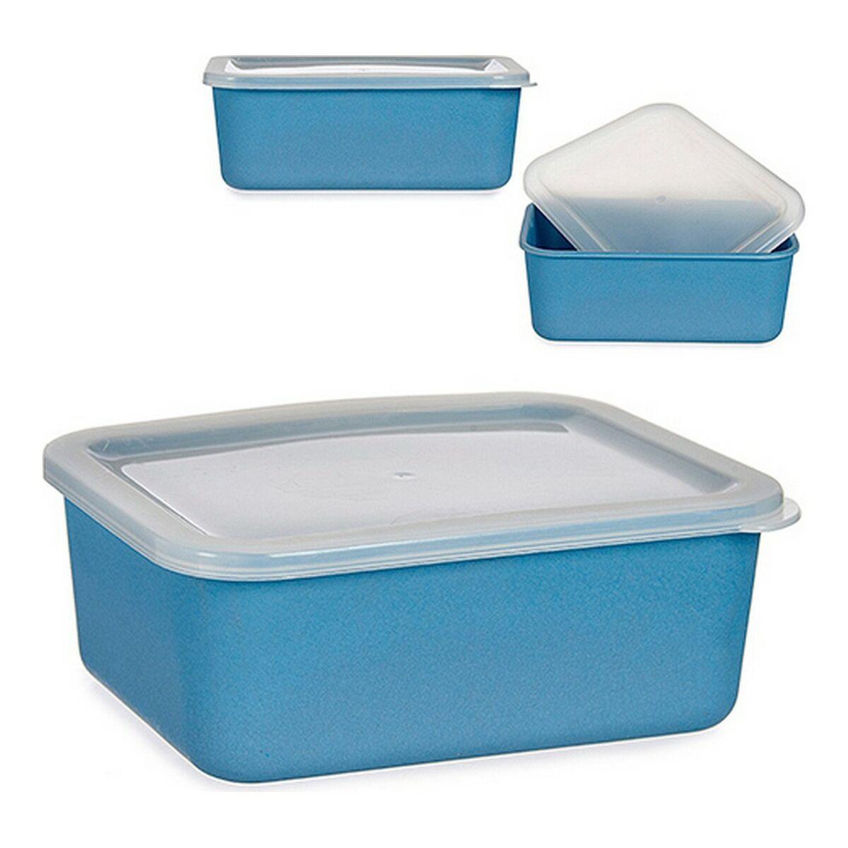 Caja de Almacenaje con Tapa Azul oscuro 14,5 x 7 x 19,5 cm