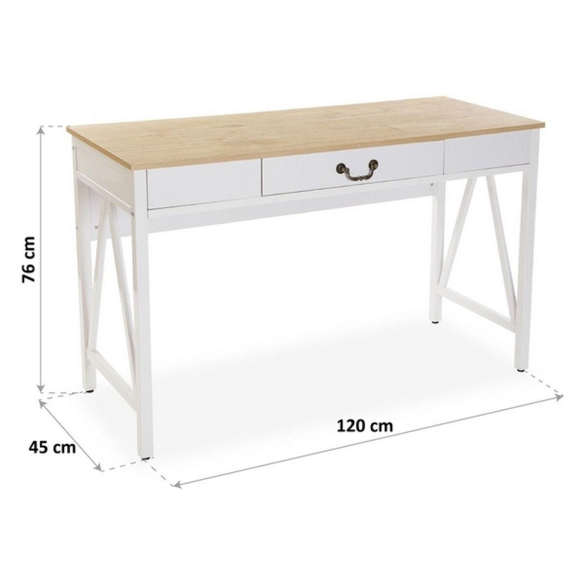 Mesa de Escritorio Versa Metal PVC Ratán (45 x 76 x 120 cm)