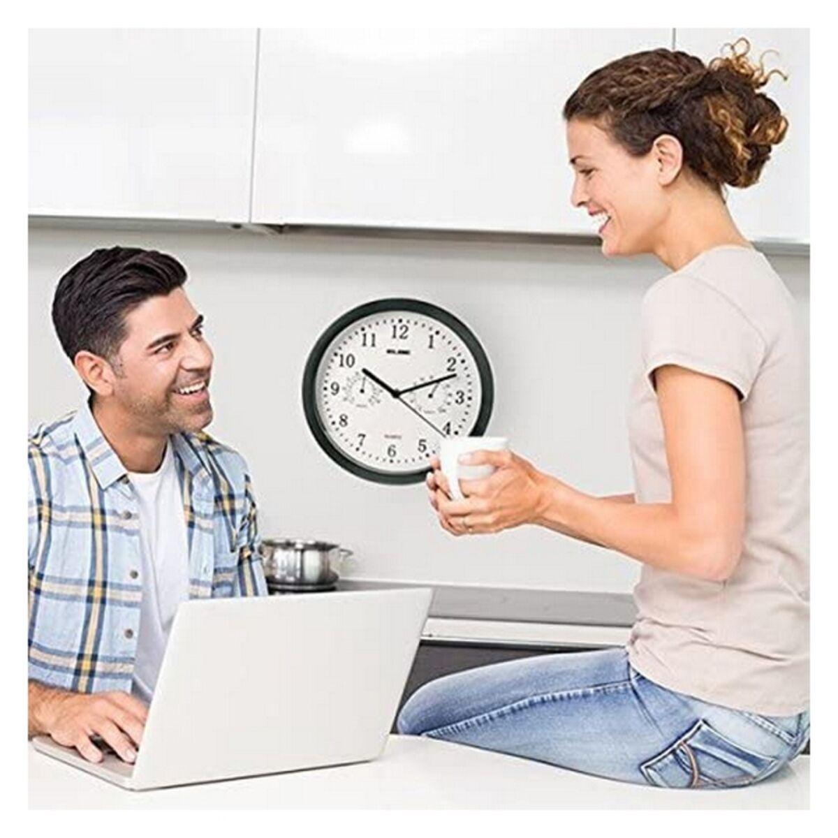 Reloj de Pared ELBE RP-1005-N Blanco/Negro