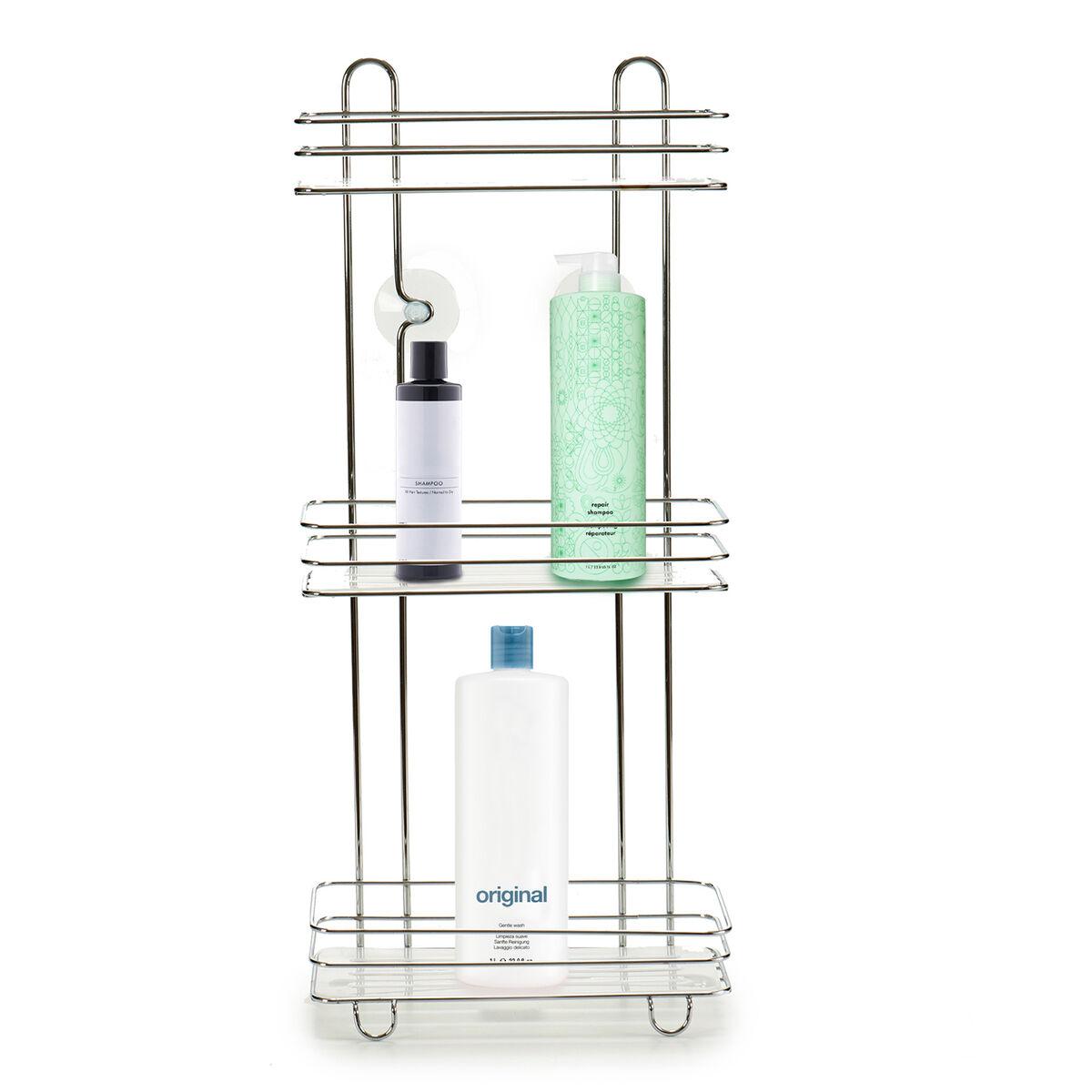Estantería de Baño Berilo Transparente Plateado