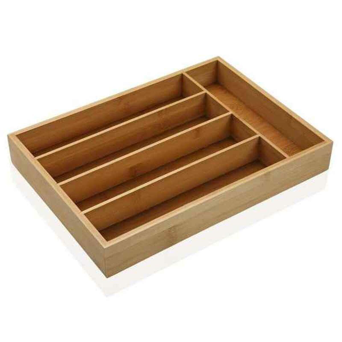 Organizador para Cubiertos Versa Madera Bambú (25 x 5 x 35 cm)