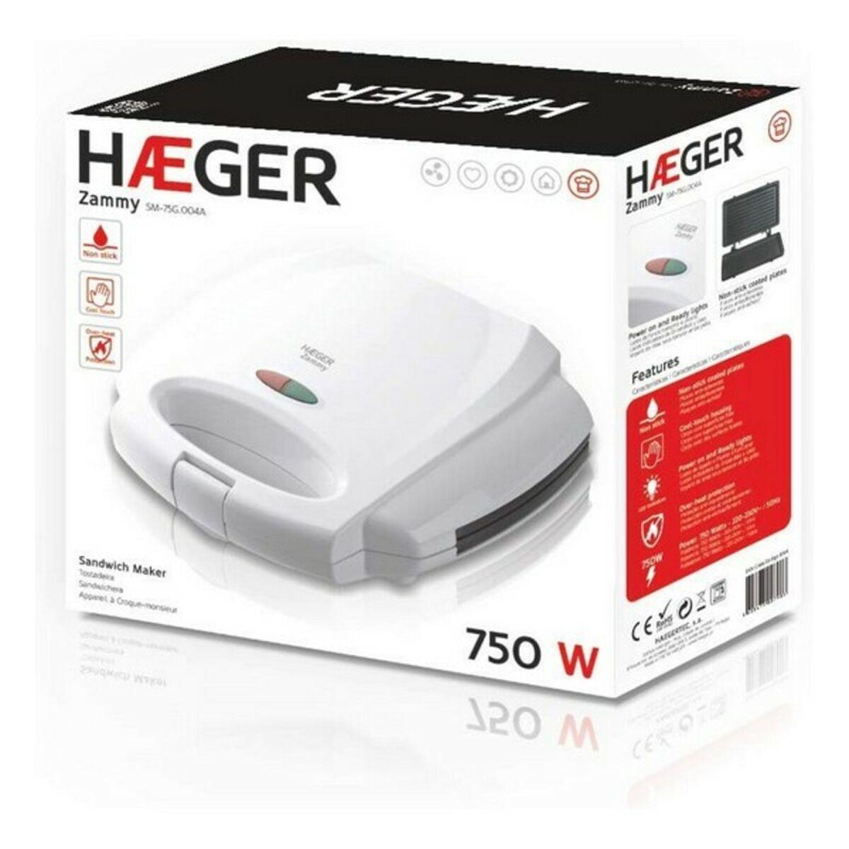 Sandwichera Grill Haeger Zammy 750W 750 W