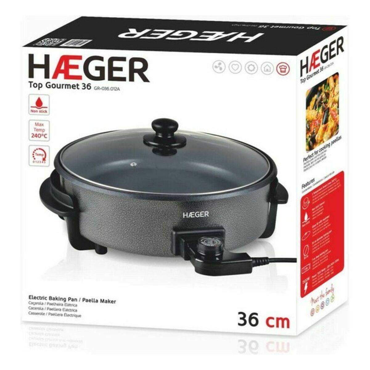 Sartén Eléctrica Multiusos Haeger Top Gourmet 36 cm 1500 W