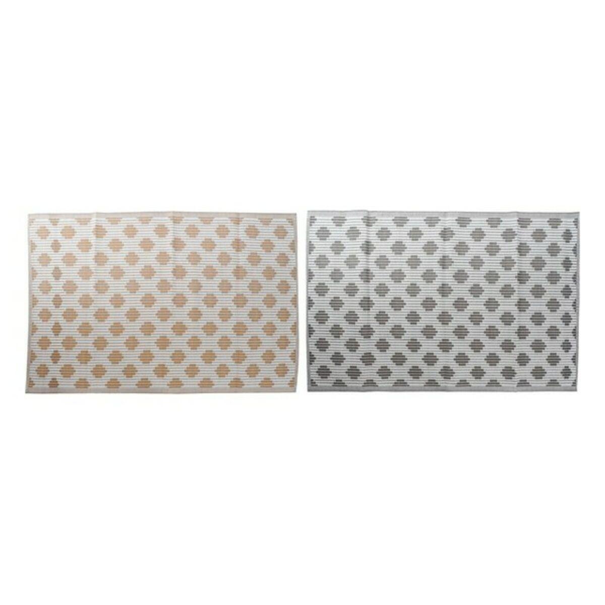 Alfombra DKD Home Decor Negro Gris Polipropileno (2 pcs) (150 x 210 x 1 cm)
