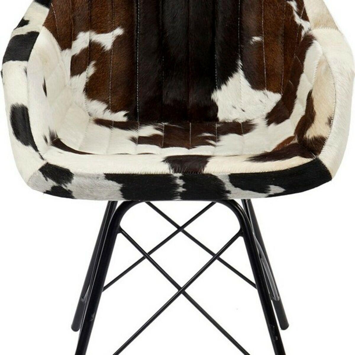 Silla de Comedor DKD Home Decor Negro Multicolor 60,5 x 53 x 81,5 cm