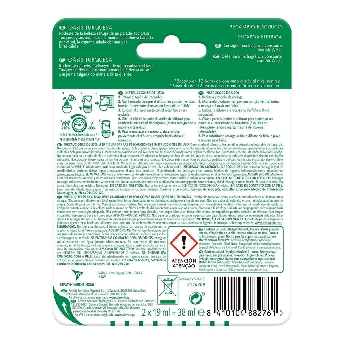 Recambio de Ambientador Oasis Turquesa Air Wick (19 ml)
