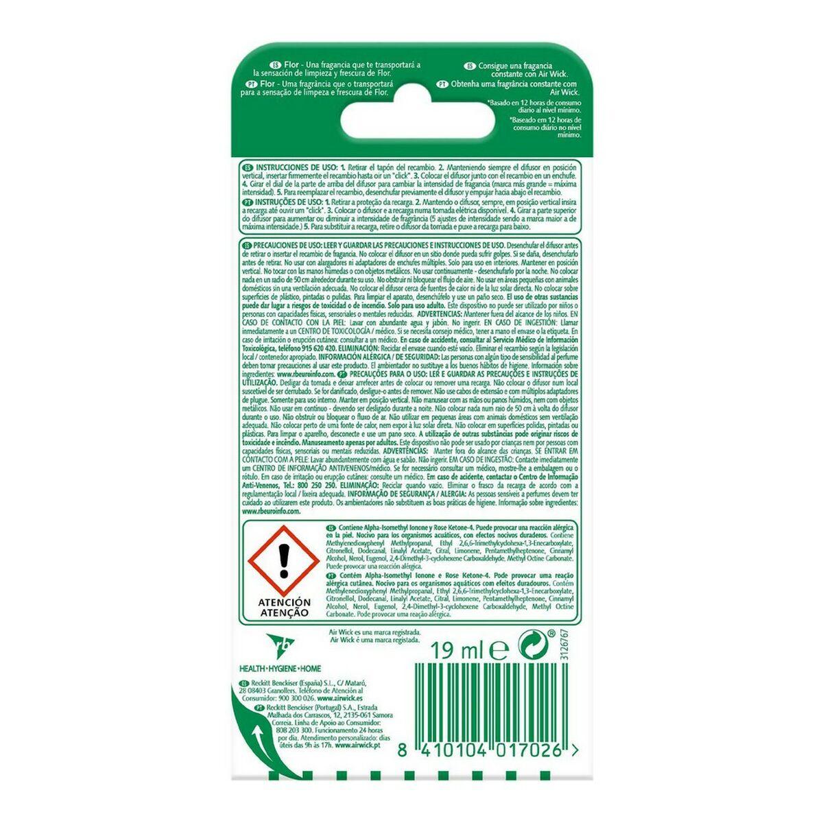Recambio de Ambientador Eléctrico Flor Frescor Air Wick (19 ml)