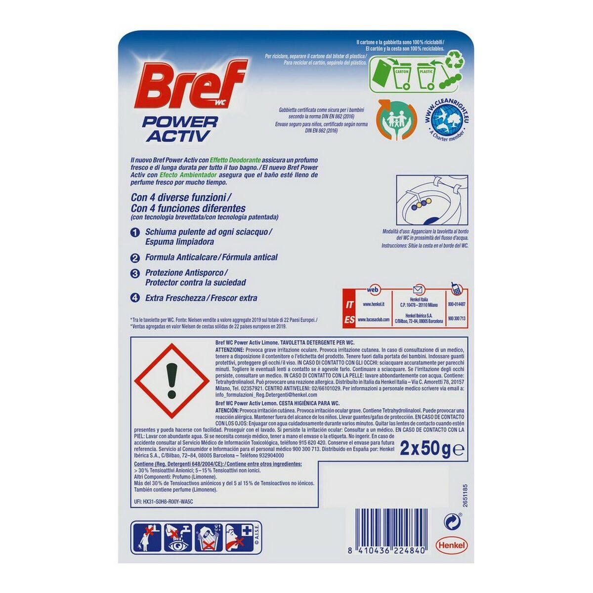Limpiador WC Bref Power Activ Limón (2 uds)