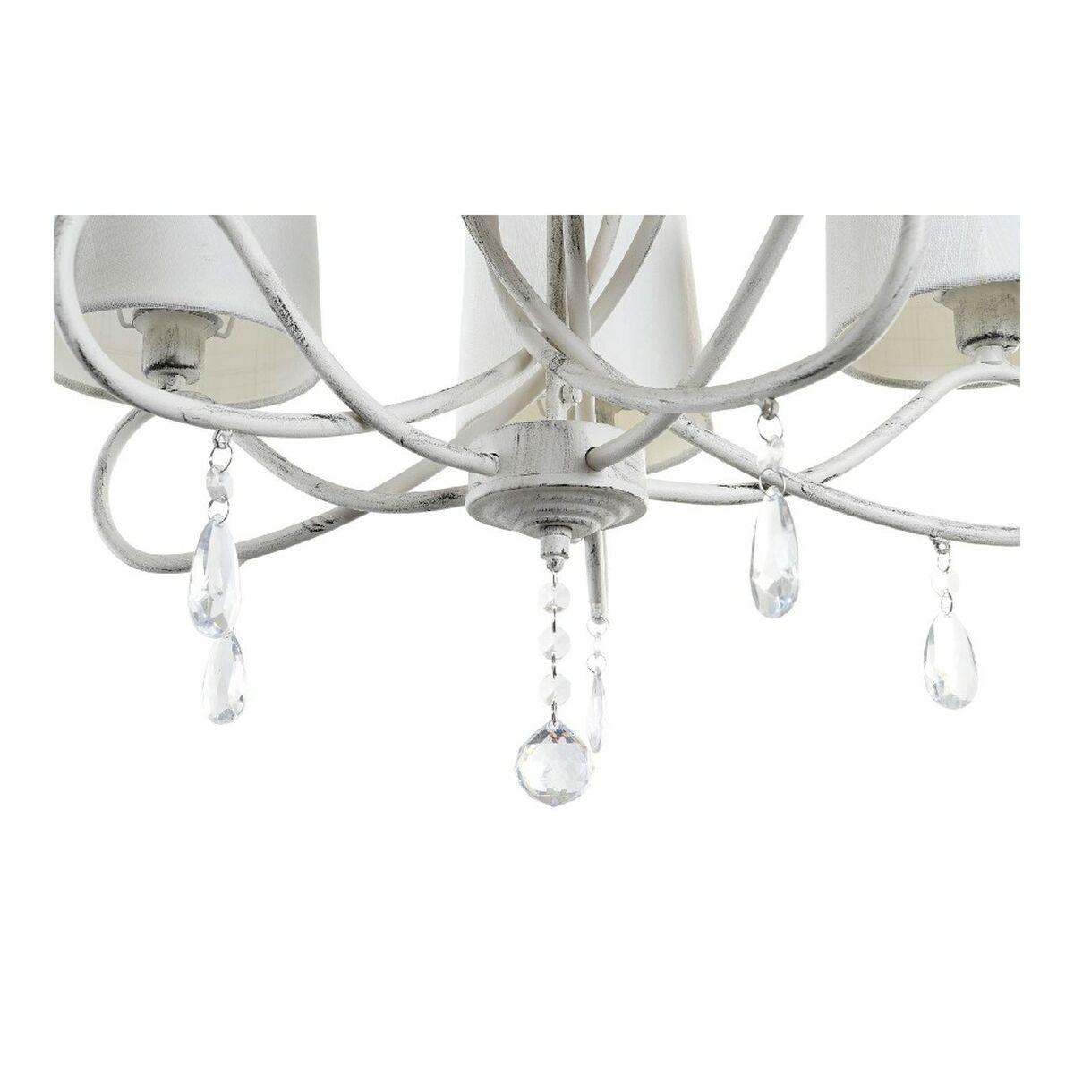 Lámpara de Techo DKD Home Decor Blanco Multicolor Transparente Metal 25 W Shabby Chic 220 V 54 x 54 x 37 cm