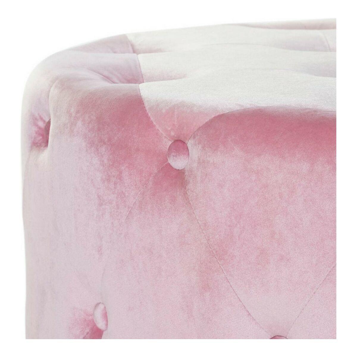 Reposapiés DKD Home Decor Rosa Velvet Madera MDF Glam (2 pcs)