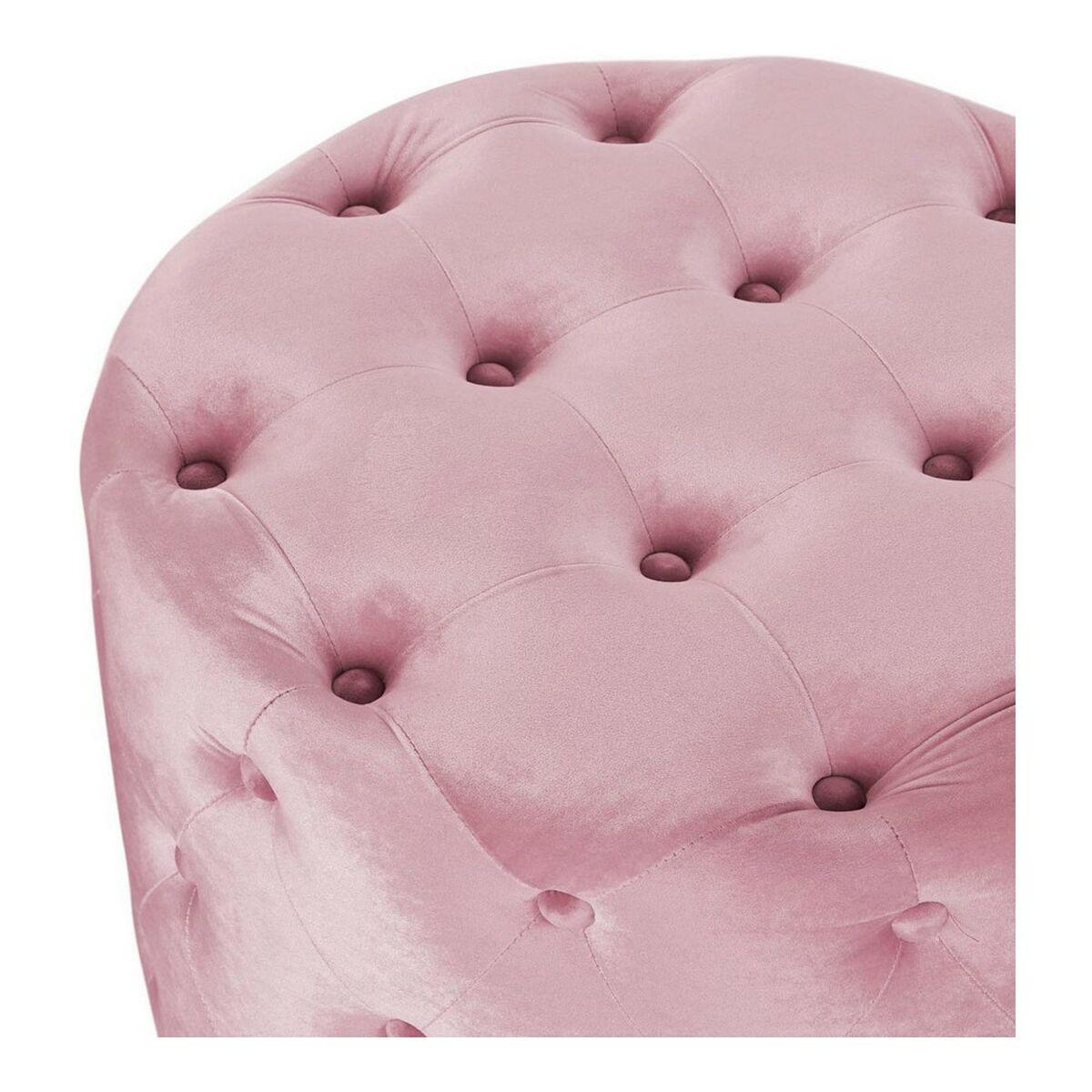 Reposapiés DKD Home Decor Rosa Velvet Madera MDF Glam (2 pcs)