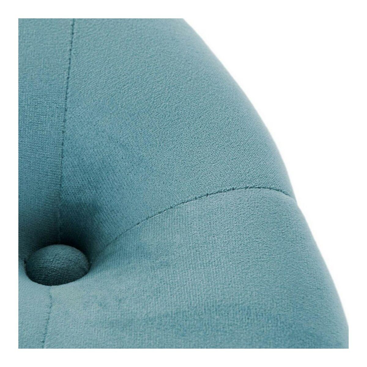 Reposapiés DKD Home Decor Azul Moderno Velvet Madera MDF (2 pcs)