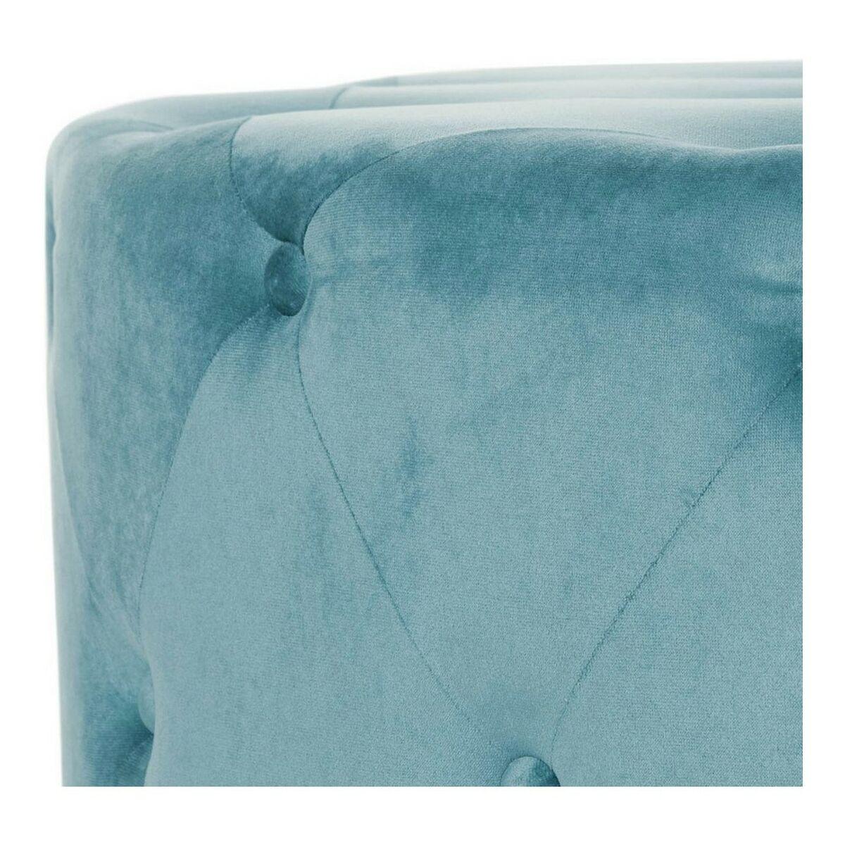 Reposapiés DKD Home Decor Azul Moderno Velvet Madera MDF (2 pcs)
