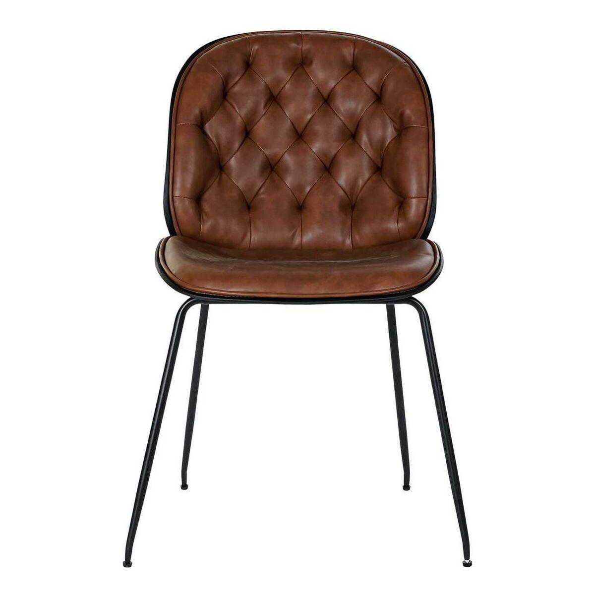 Silla DKD Home Decor Marrón Negro Multicolor 54,5 x 54 x 86 cm