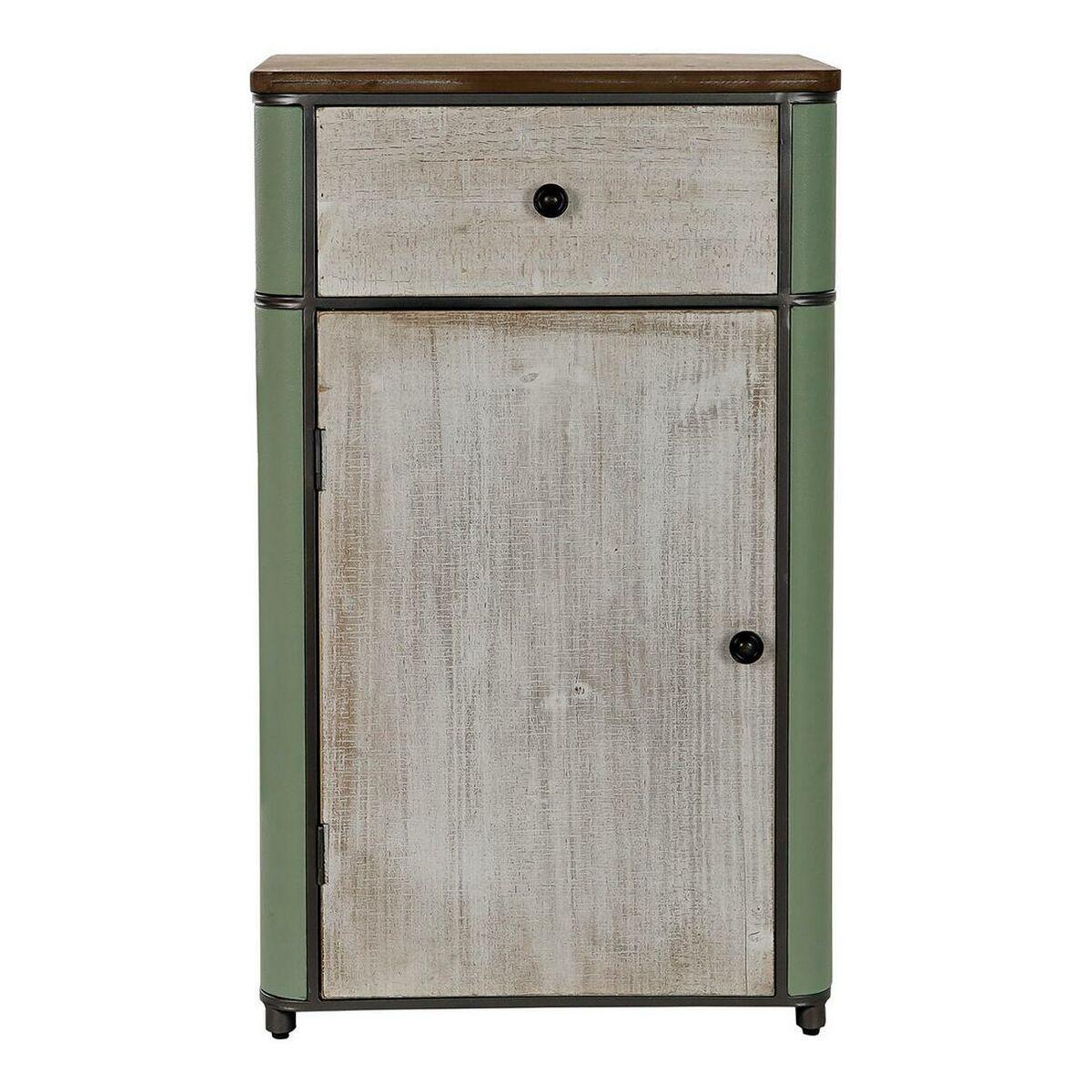 Cajonera DKD Home Decor 8424001771653 48,5 x 42 x 82,5 cm Sixties Metal Blanco Verde Madera MDF