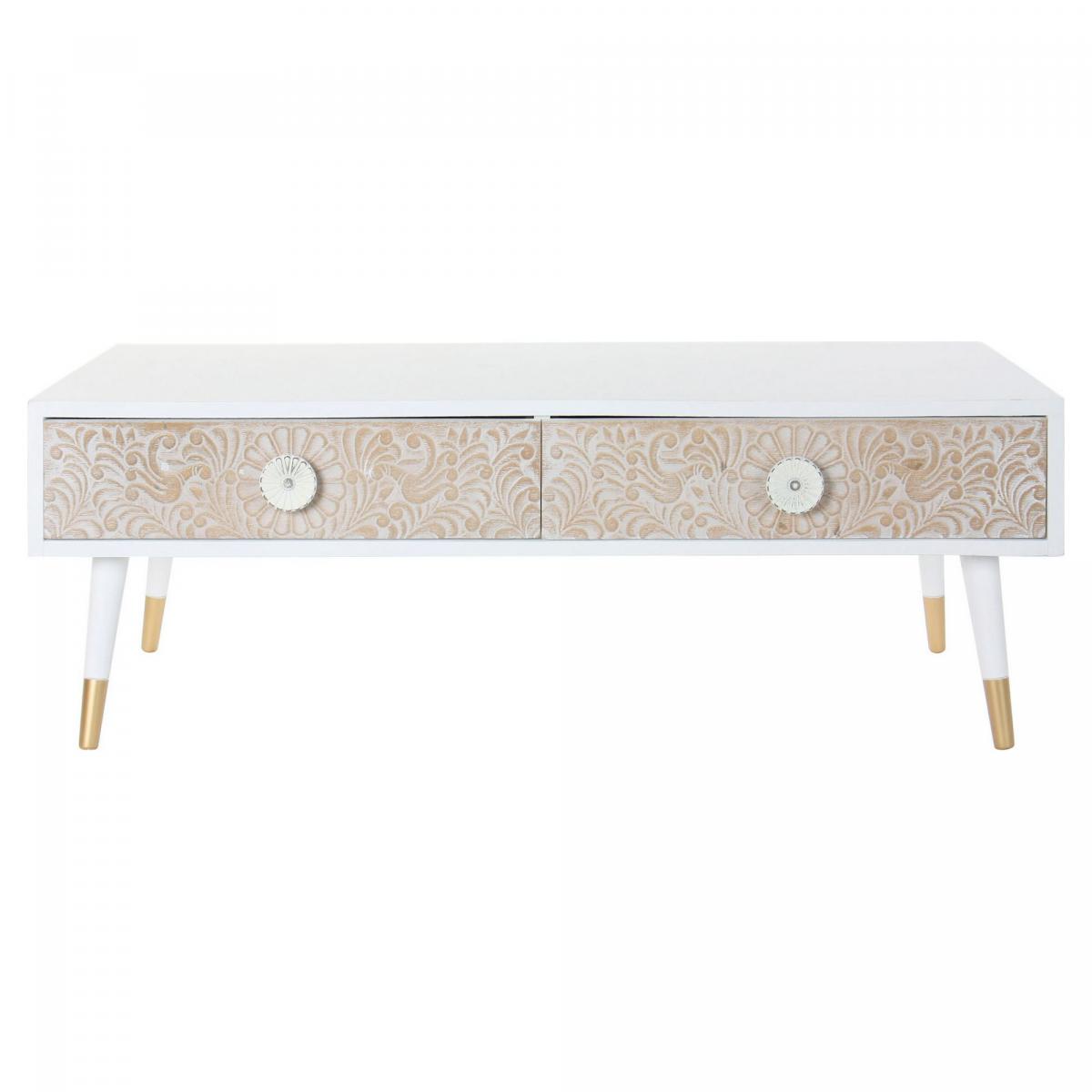 Mueble de TV DKD Home Decor Blanco Abeto Marrón claro (120 x 65 x 42 cm)