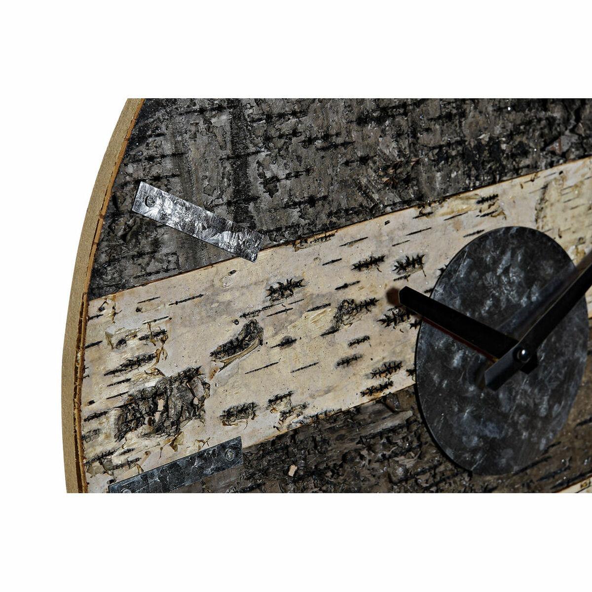 Reloj de Pared DKD Home Decor 8424001775774 Marrón Natural Metalizado Madera Metal 40 x 3,6 x 40 cm