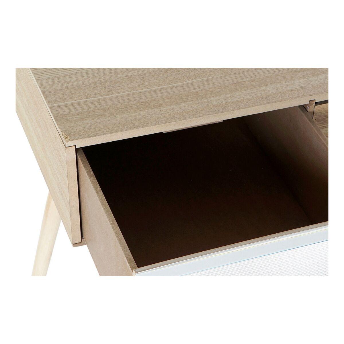 Escritorio DKD Home Decor Blanco Marrón Madera (100 x 50 x 76 cm)