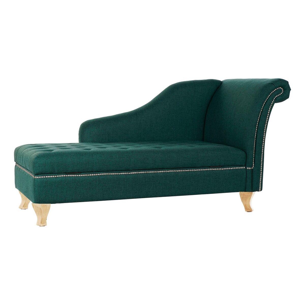 Sofá Chaise Longue DKD Home Decor 8424001795482 160 x 71 x 83 cm Espuma Negro Verde