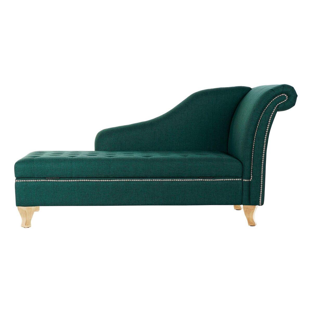 Sofá Chaise Longue DKD Home Decor 8424001795482 160 x 71 x 83 cm Espuma Negro Verde