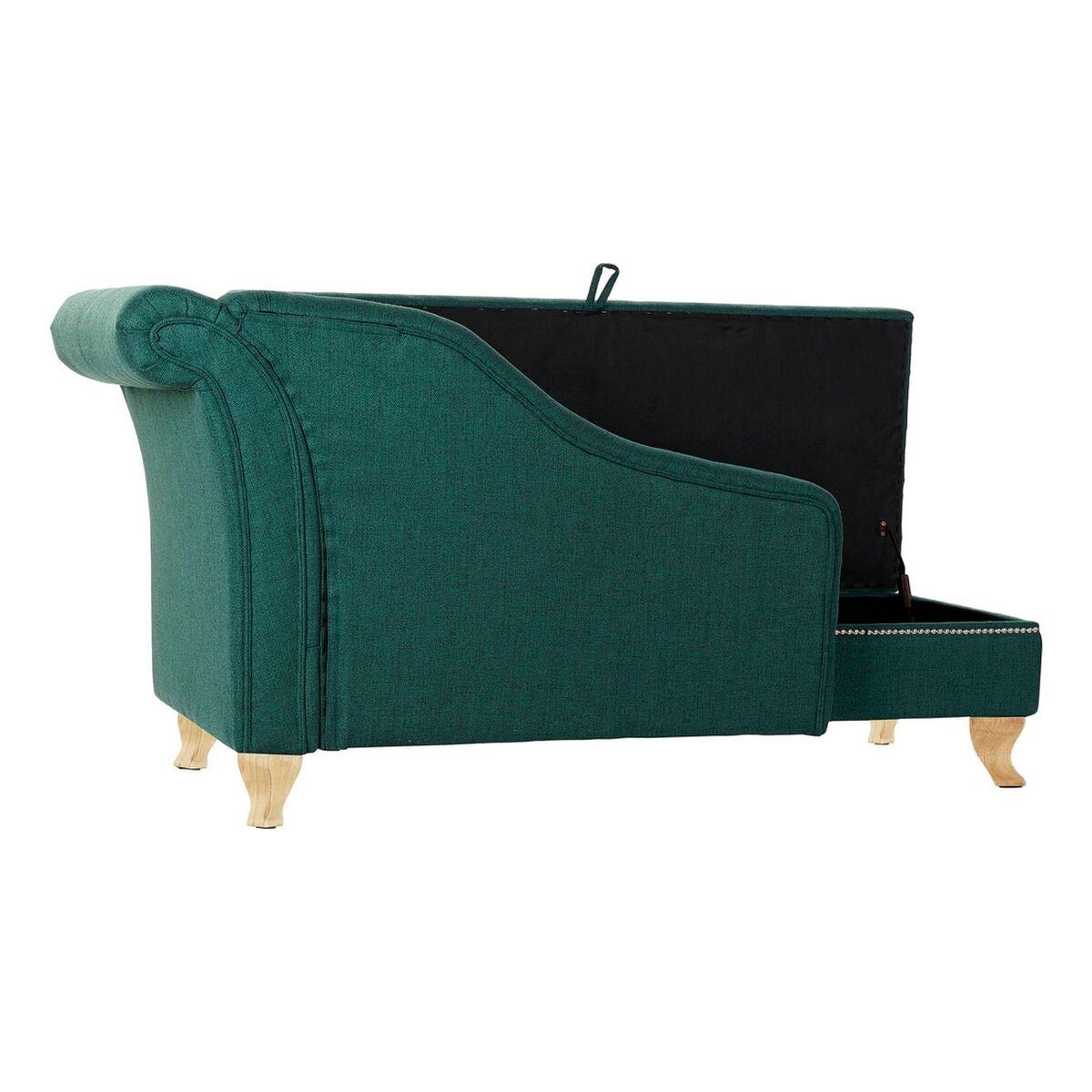 Sofá Chaise Longue DKD Home Decor 8424001795482 160 x 71 x 83 cm Espuma Negro Verde