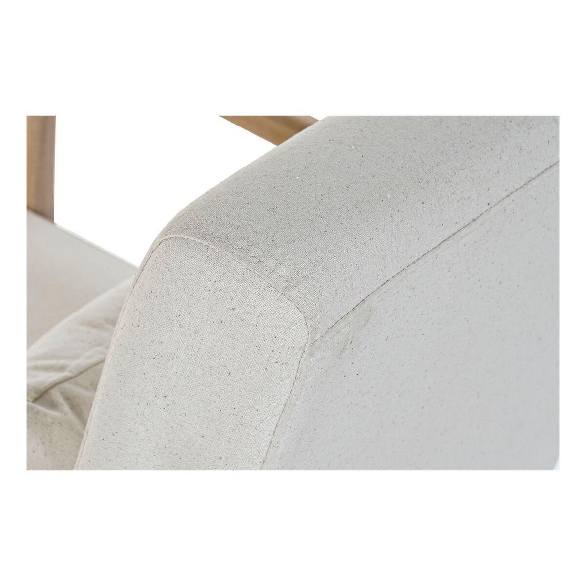 Sillón DKD Home Decor Beige Natural Madera de caucho Sixties 66 x 85 x 81 cm