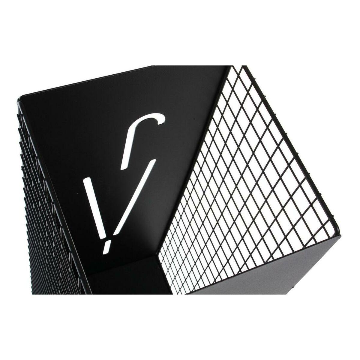 Paragüero DKD Home Decor 8424001835355 19,5 x 20 x 47,5 cm Negro Metal Blanco Loft (2 Unidades)