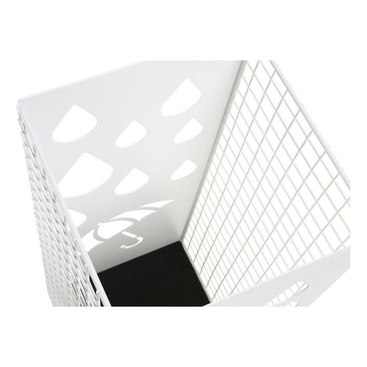 Paragüero DKD Home Decor Negro Metal Blanco (19.5 x 20 x 47.5 cm) (2 pcs)