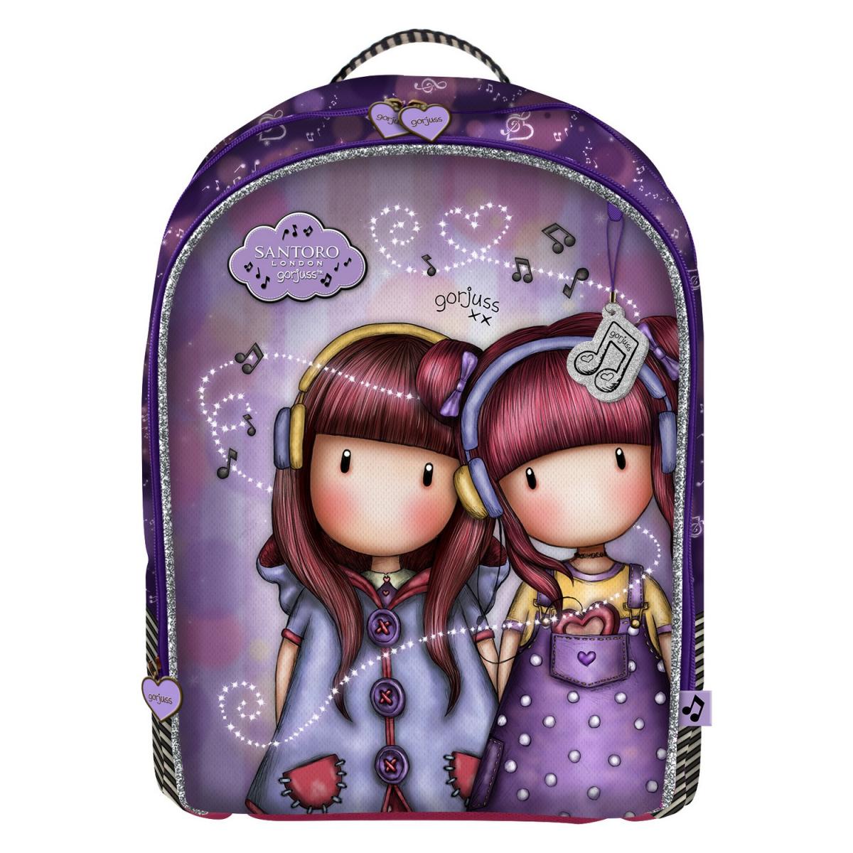 Mochila Escolar The Duet Gorjuss M572A Morado 32 x 45 x 13.5 cm
