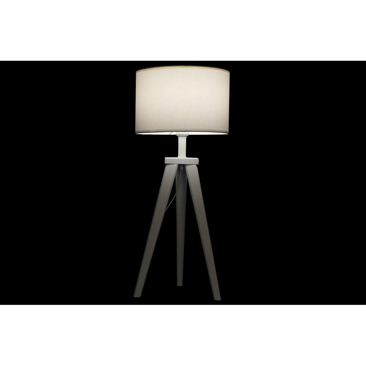 Lámpara de mesa DKD Home Decor 8424001807918 Madera Blanco 220 V 50 W 30 x 30 x 72 cm