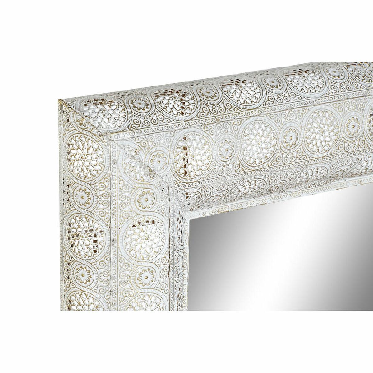 Espejo de pared DKD Home Decor Blanco Dorado Árabe 80 x 6 x 123 cm 80 x 8 x 123 cm