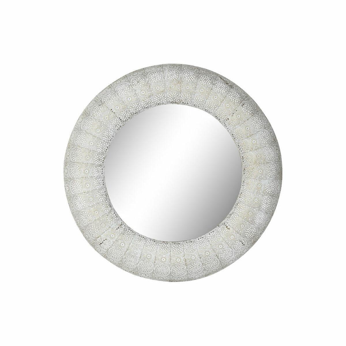 Espejo de pared DKD Home Decor Blanco Dorado Árabe 73 x 7 x 73 cm