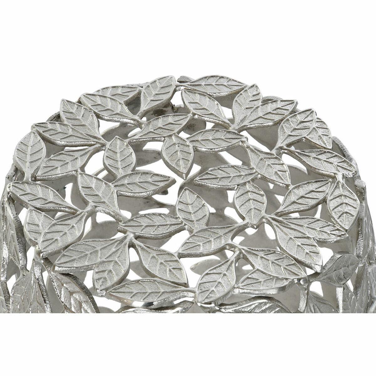 Mesa auxiliar DKD Home Decor Aluminio Hojas (40 x 40 x 45 cm)