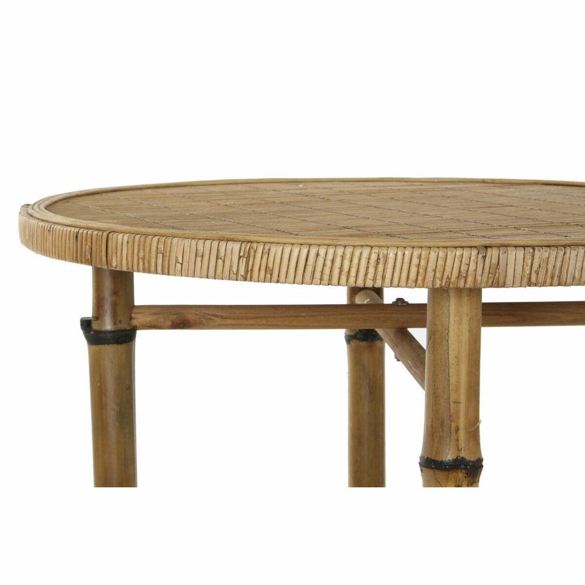 Mesa auxiliar DKD Home Decor Natural Madera 60 x 60 x 61 cm Bambú