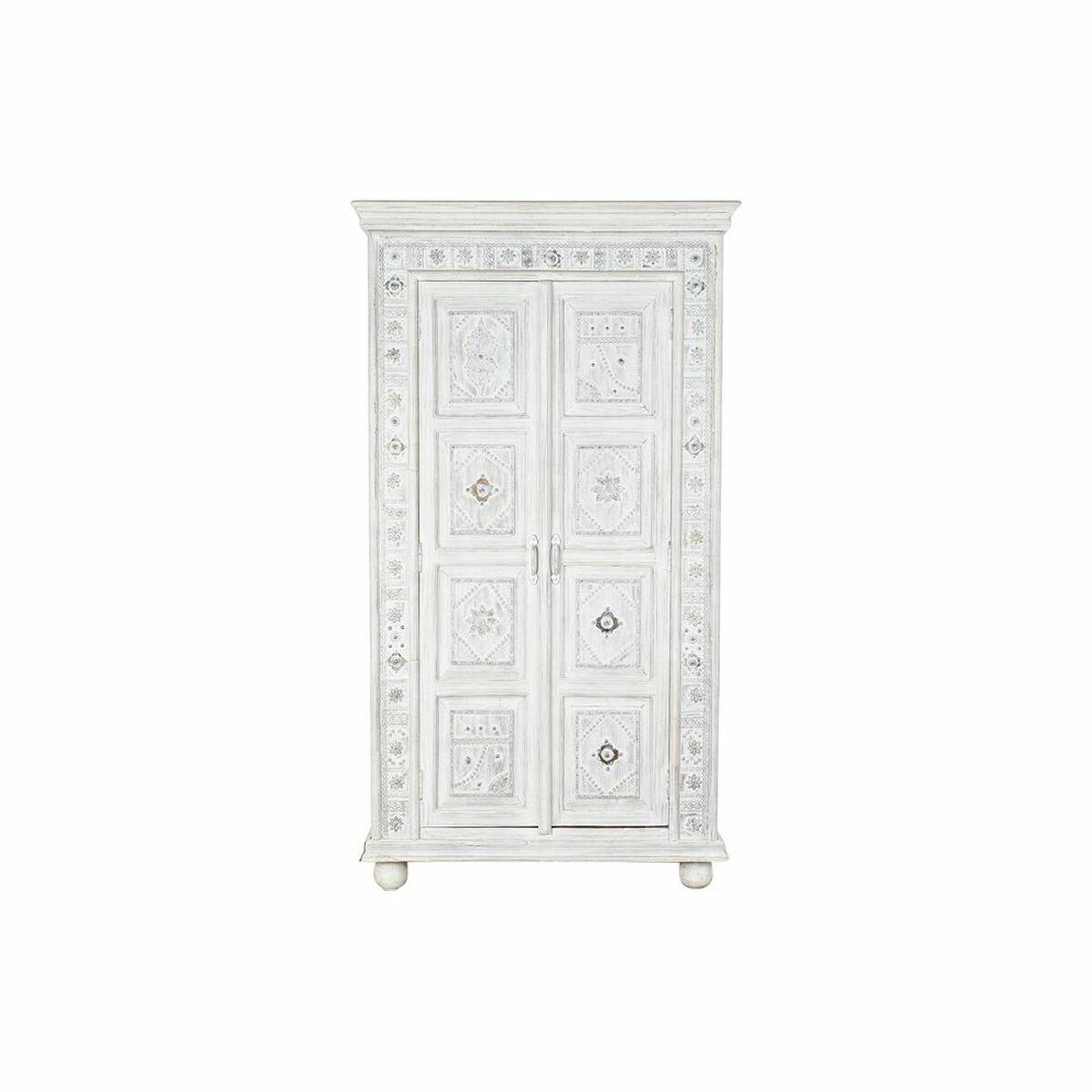Armario DKD Home Decor MB-182006 100 x 40 x 181 cm Madera Blanco Madera de mango
