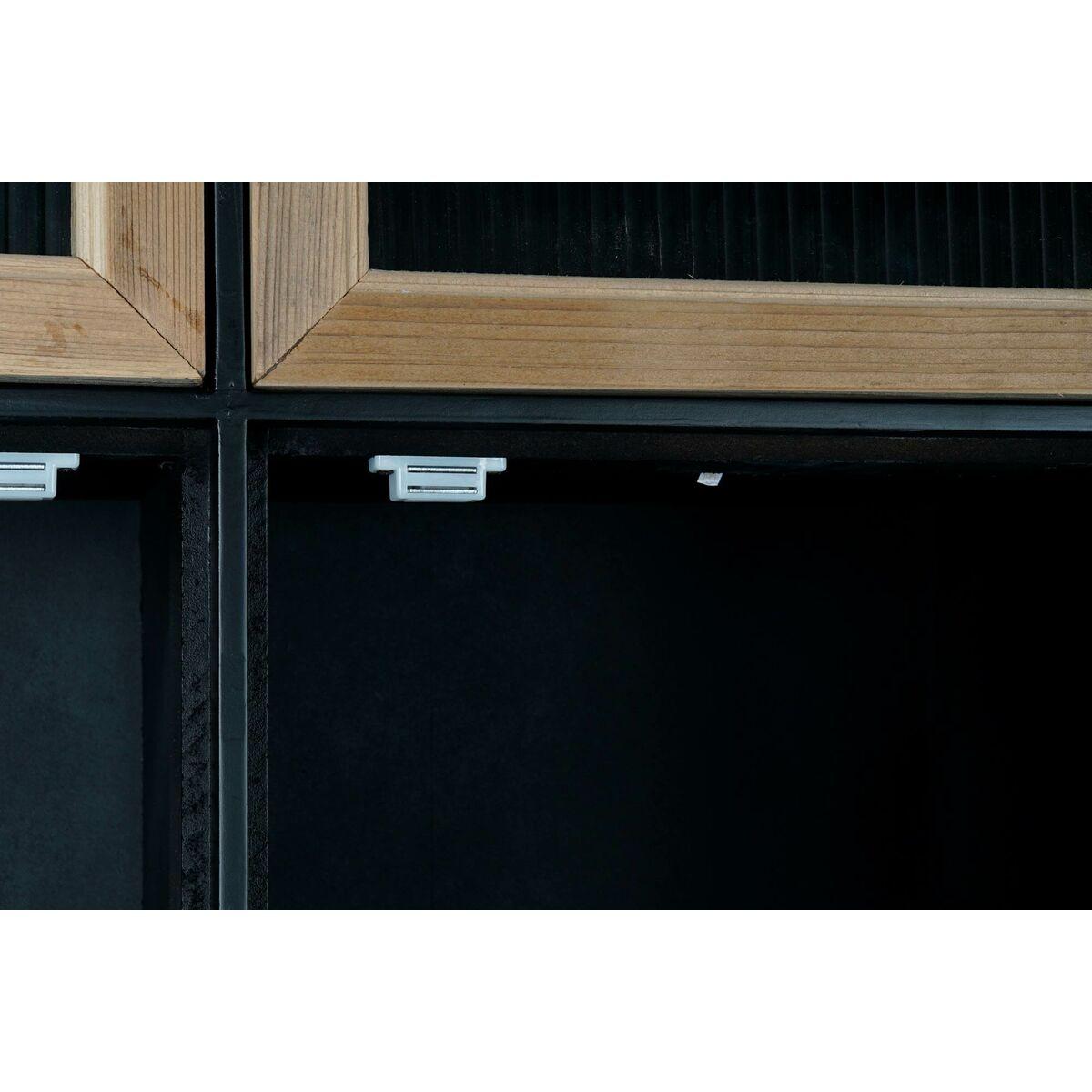 Armario DKD Home Decor Negro Madera Metal Cristal (80 x 35 x 180 cm)