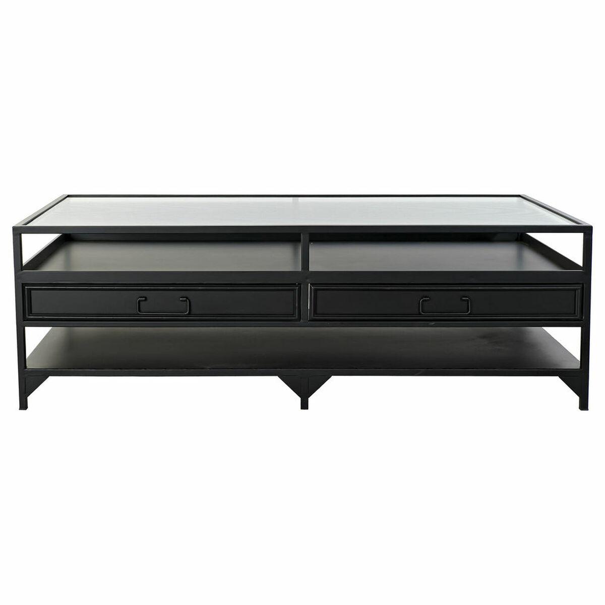 Mesa de Centro DKD Home Decor Metal Cristal (120 x 60 x 40 cm)