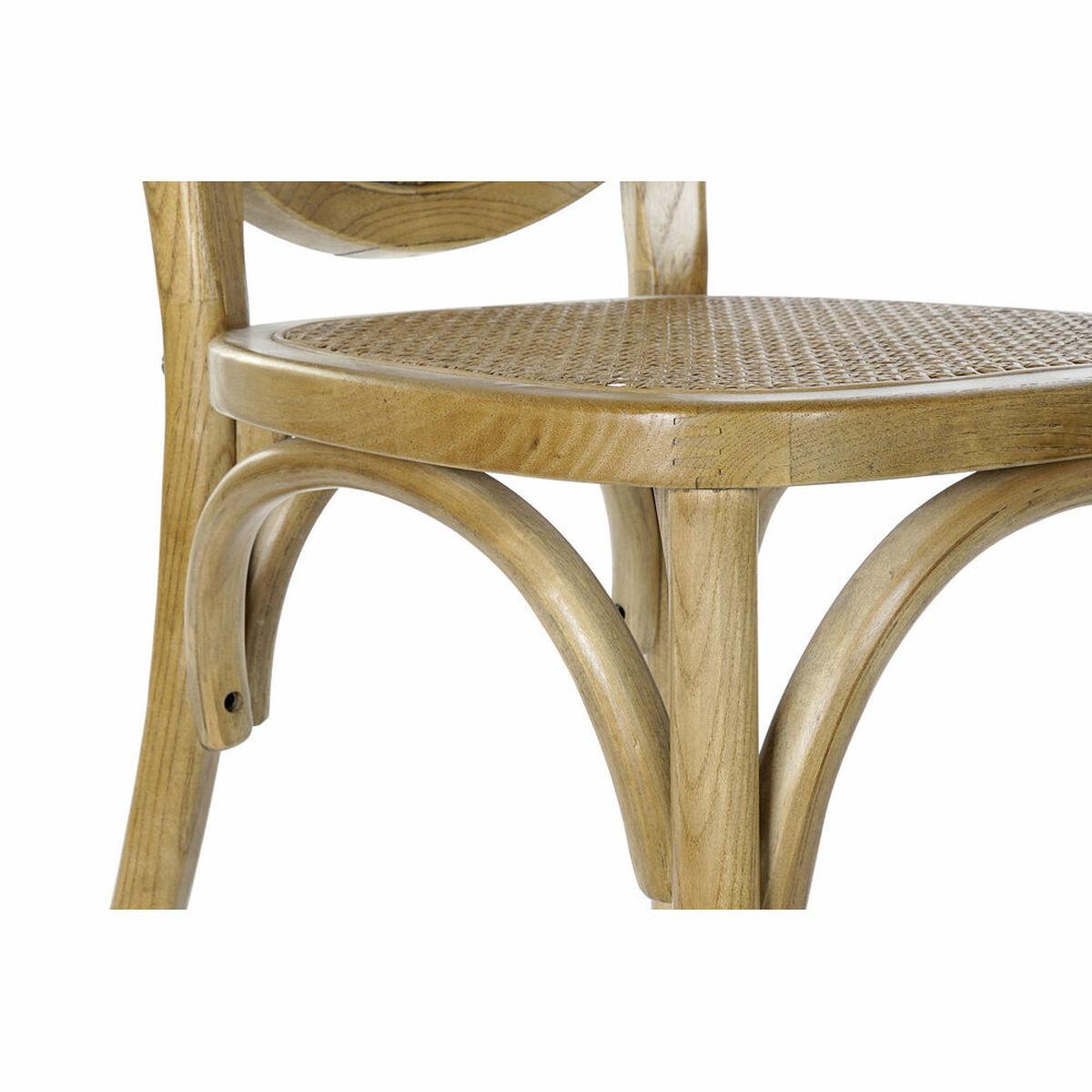 Silla de Comedor DKD Home Decor Ratán Madera de olmo 45 x 42 x 92 cm
