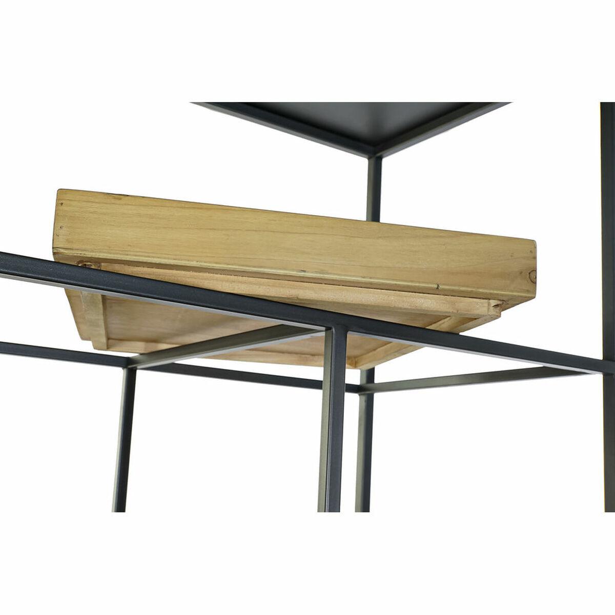Estantería DKD Home Decor Abeto Negro Metal Marrón claro 6 Estantes (70 x 40 x 180 cm)